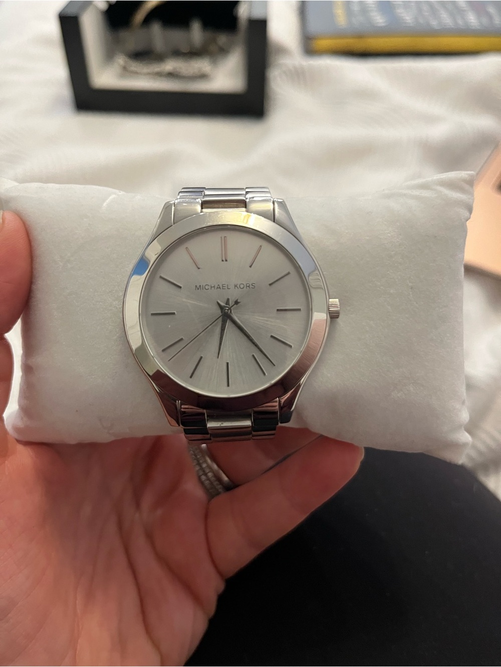 Michael Kors Slim Runway Three Hand Stainless Steel watch